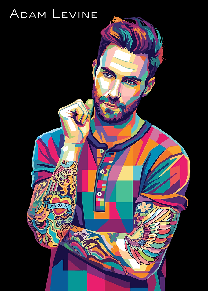 Adam Levine Pop Art Portrait
