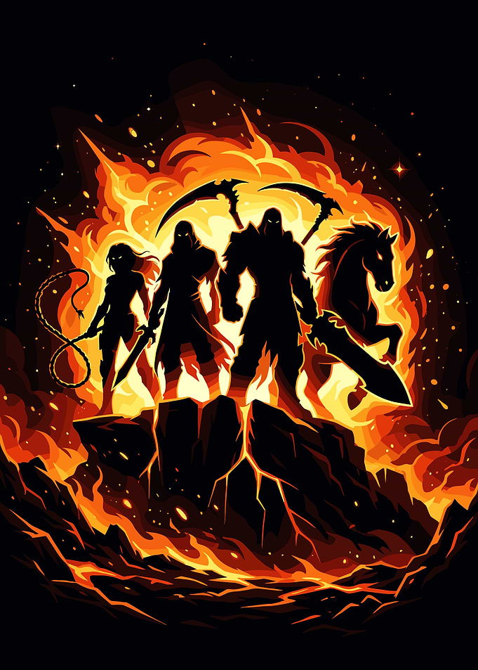 Four Horsemen of the Apocalypse Silhouette