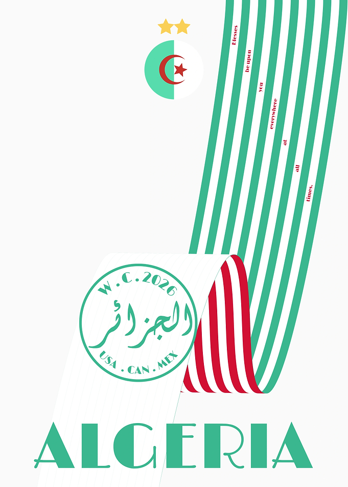 Algeria 2026 World Cup Graphic Design
