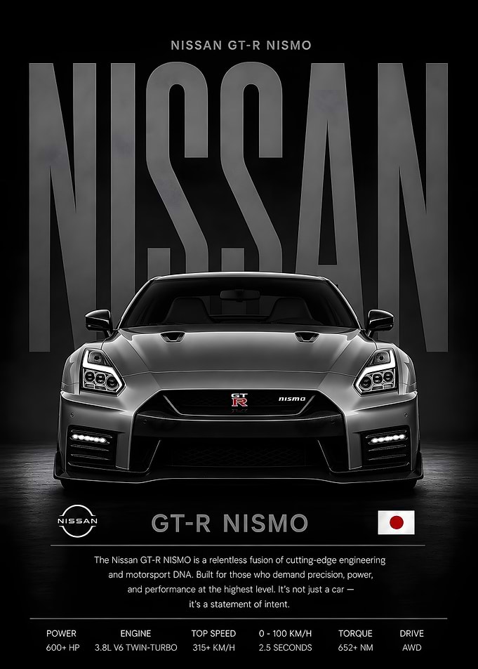 Nissan GT-R Nismo, Car Poster