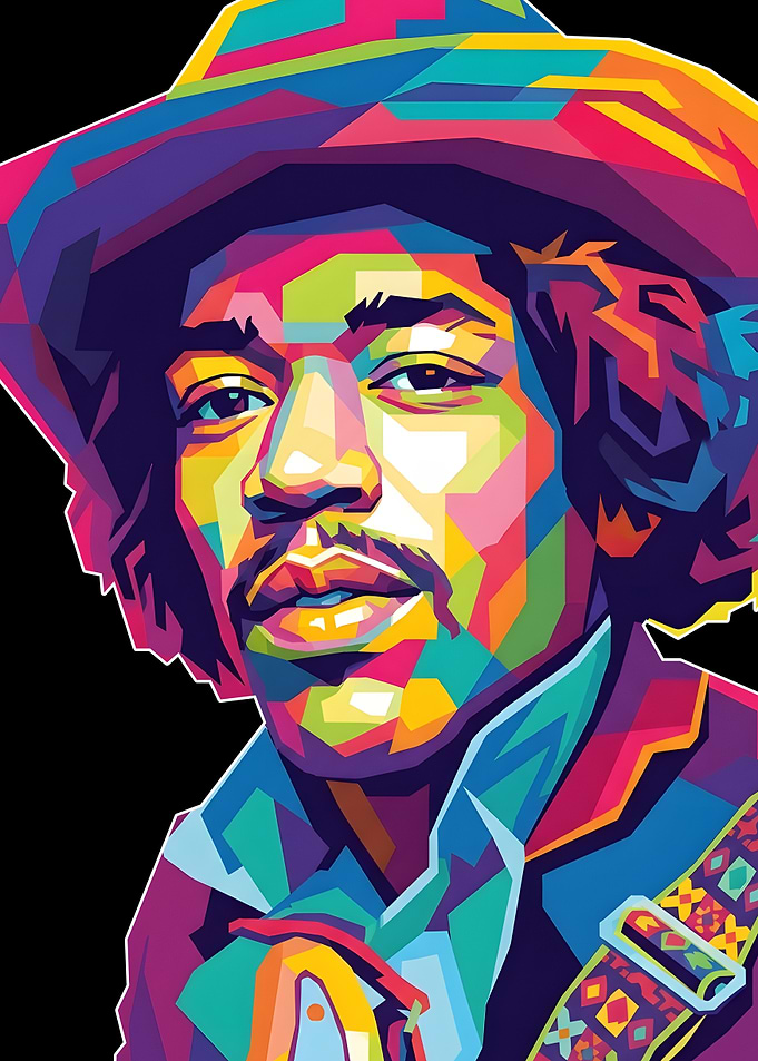 Jimi Hendrix Pop Art Portrait