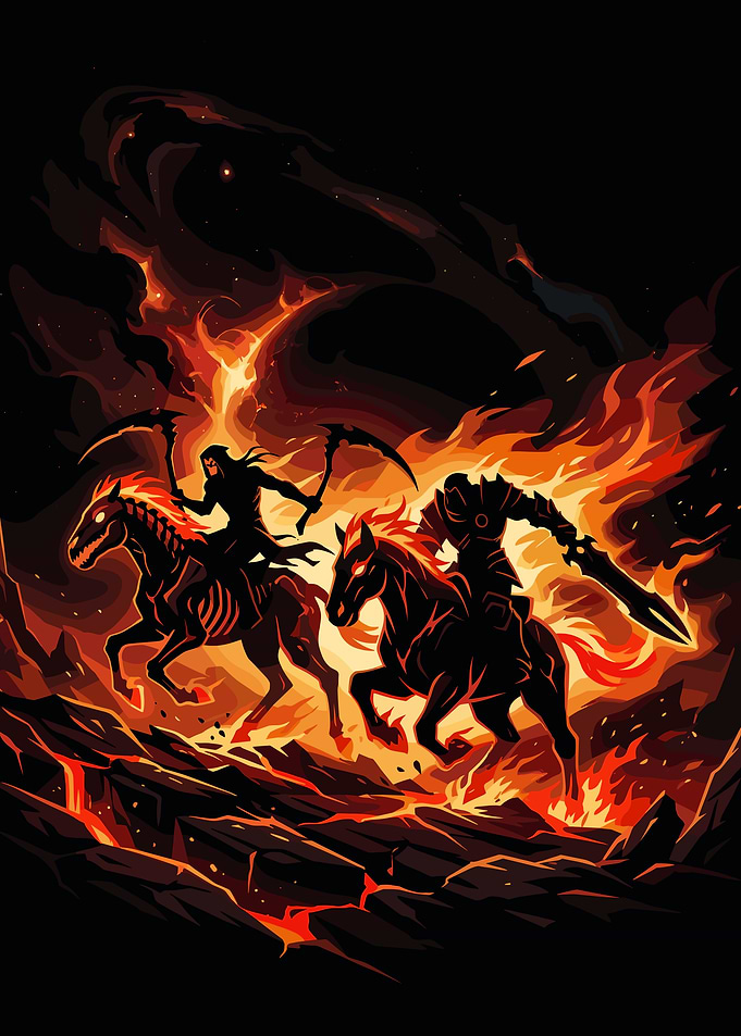Darksiders Death and War Horsemen