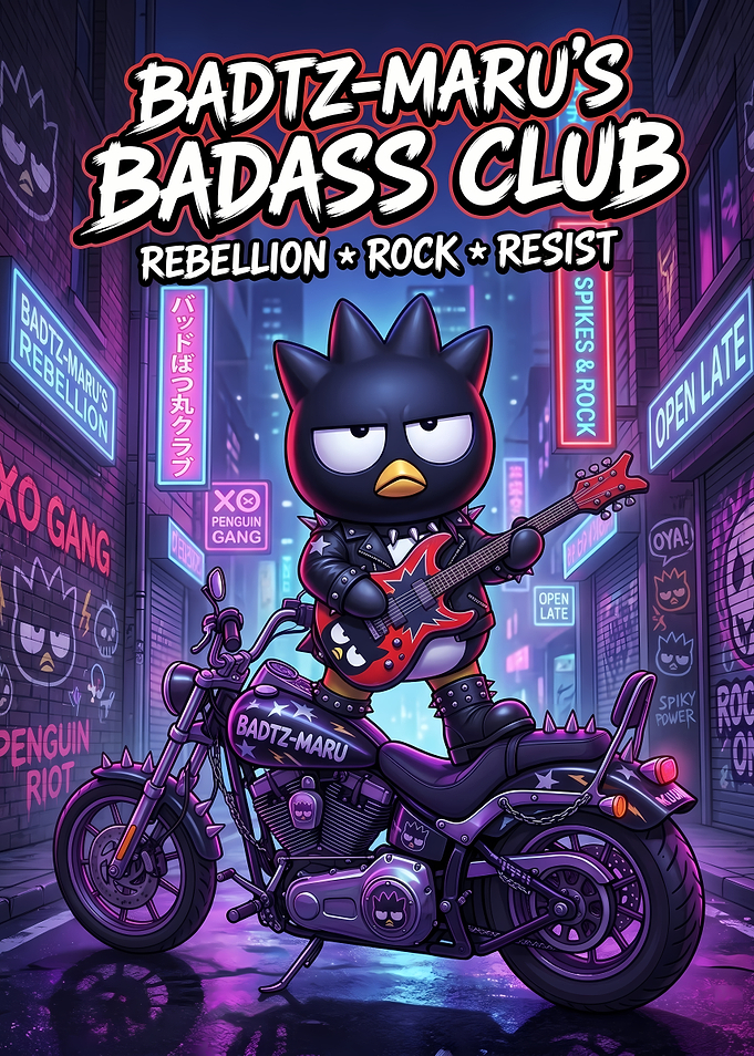 Badtz-Maru's Badass Club Rocker Poster