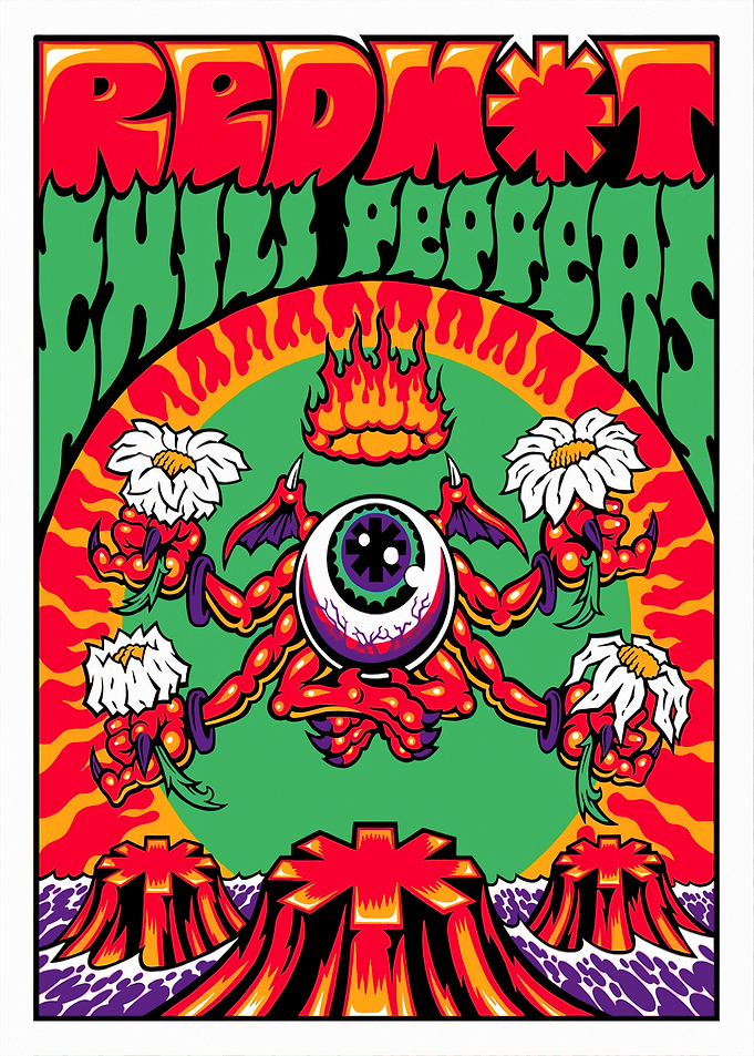 Red Hot Chili Peppers Psychedelic Poster