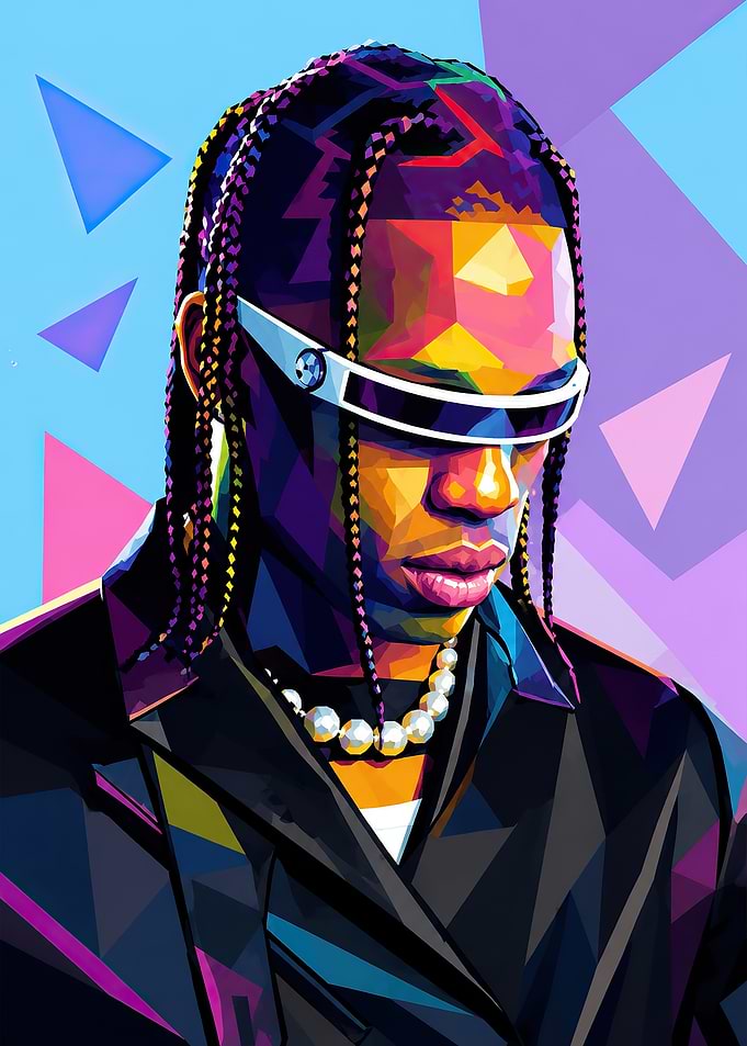 Travis Scott Pop Art Portrait