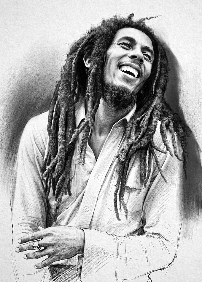 Bob Marley Pencil Sketch