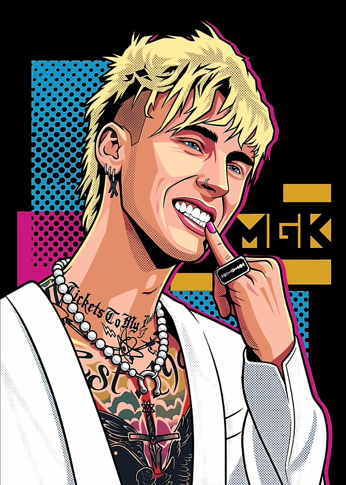 Machine Gun Kelly Pop Art Portrait