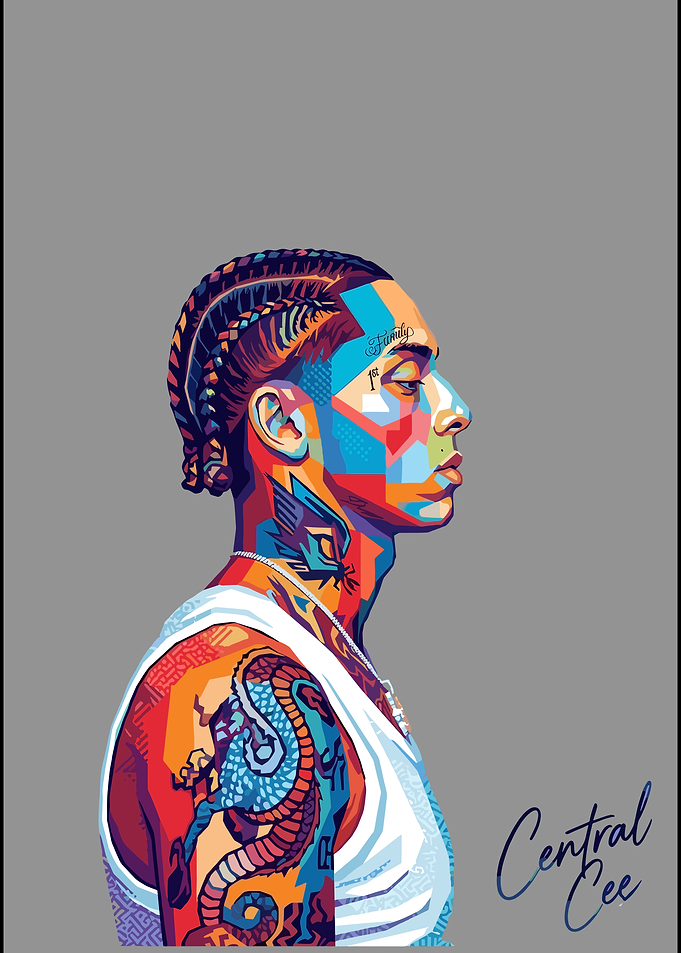Central Cee Pop Art Portrait