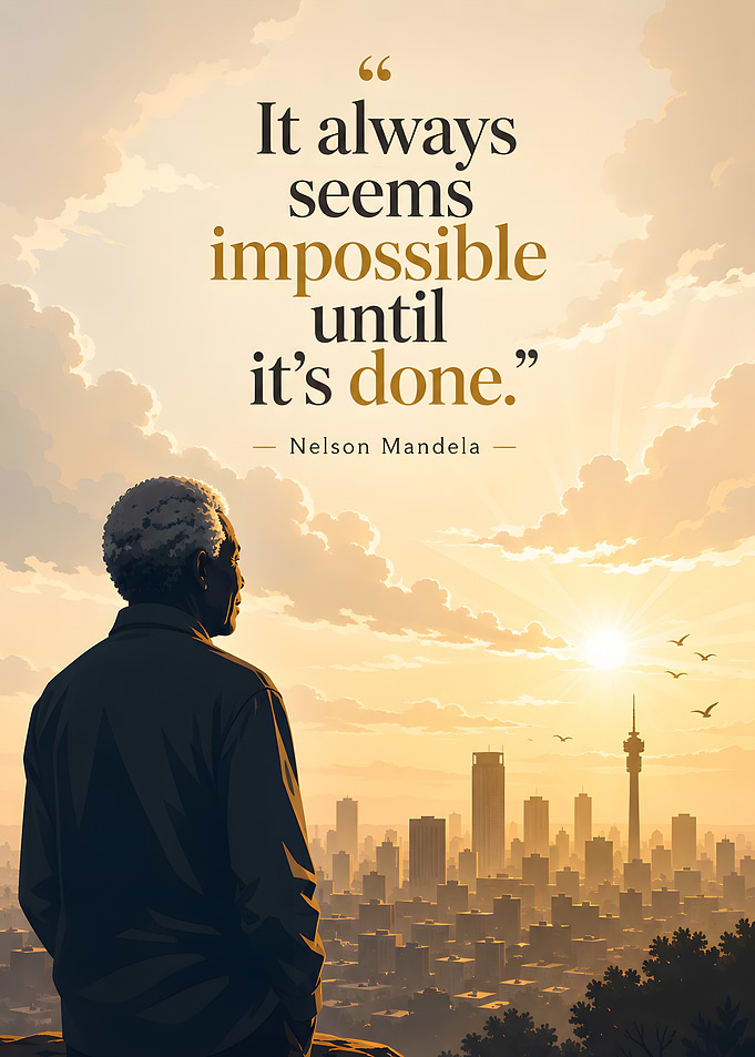 Nelson Mandela quote about impossibility