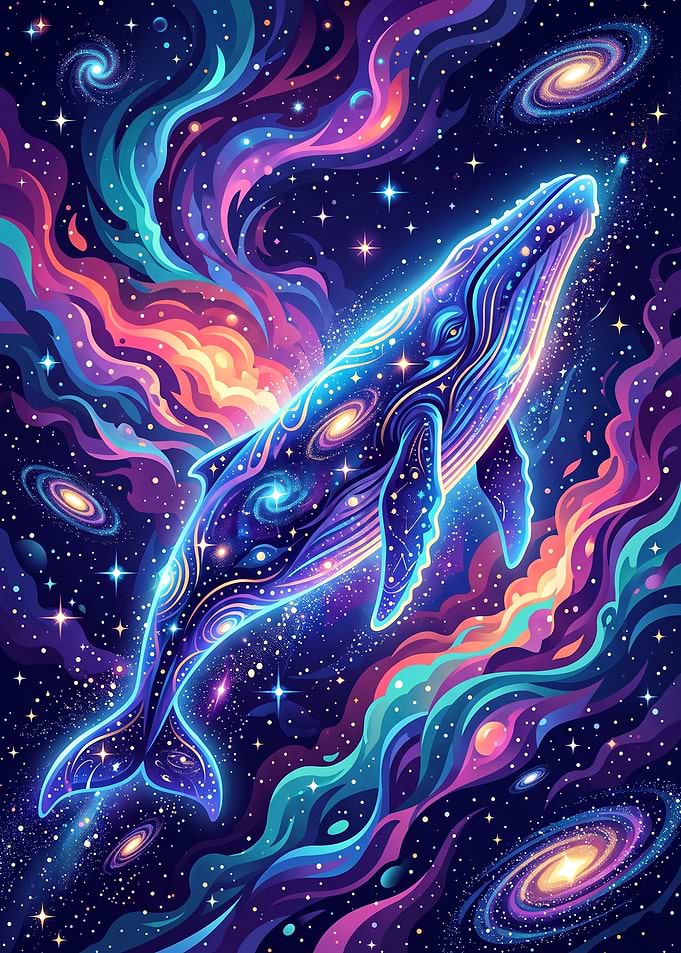 Cosmic Whale in Nebula