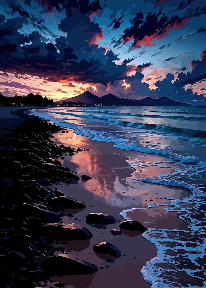 Anime Beach Sunset