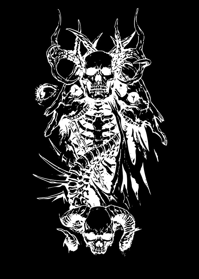 Demonic Skeleton with Horns