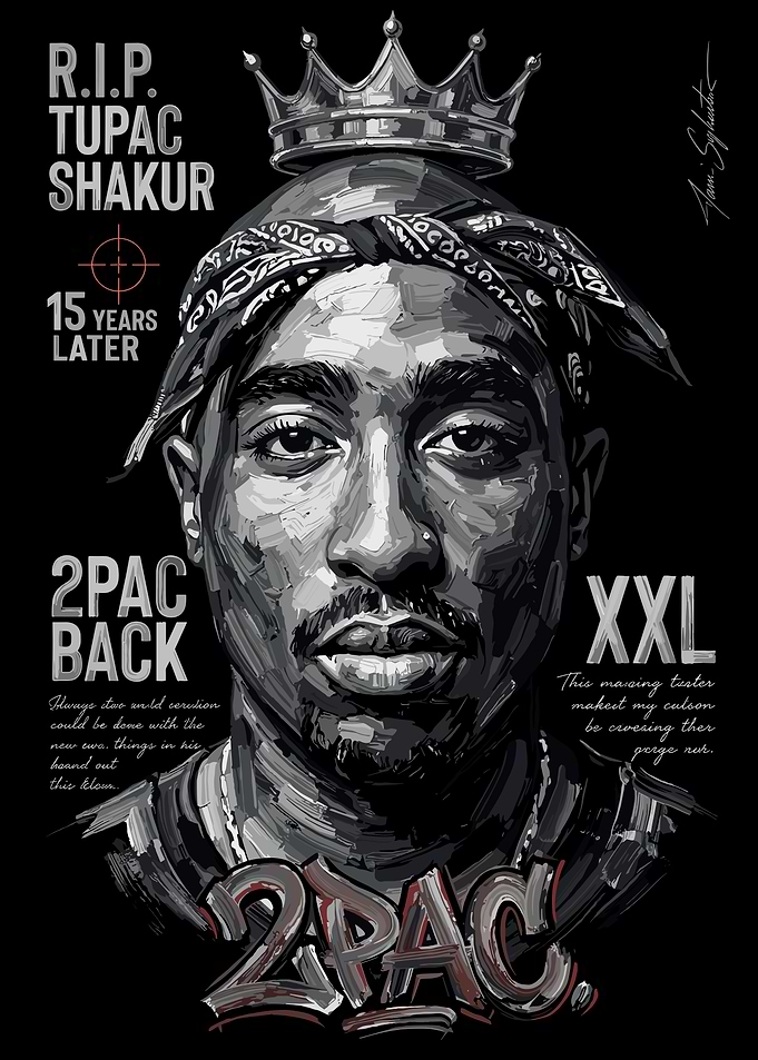 Tupac Shakur Tribute Digital Art Poster