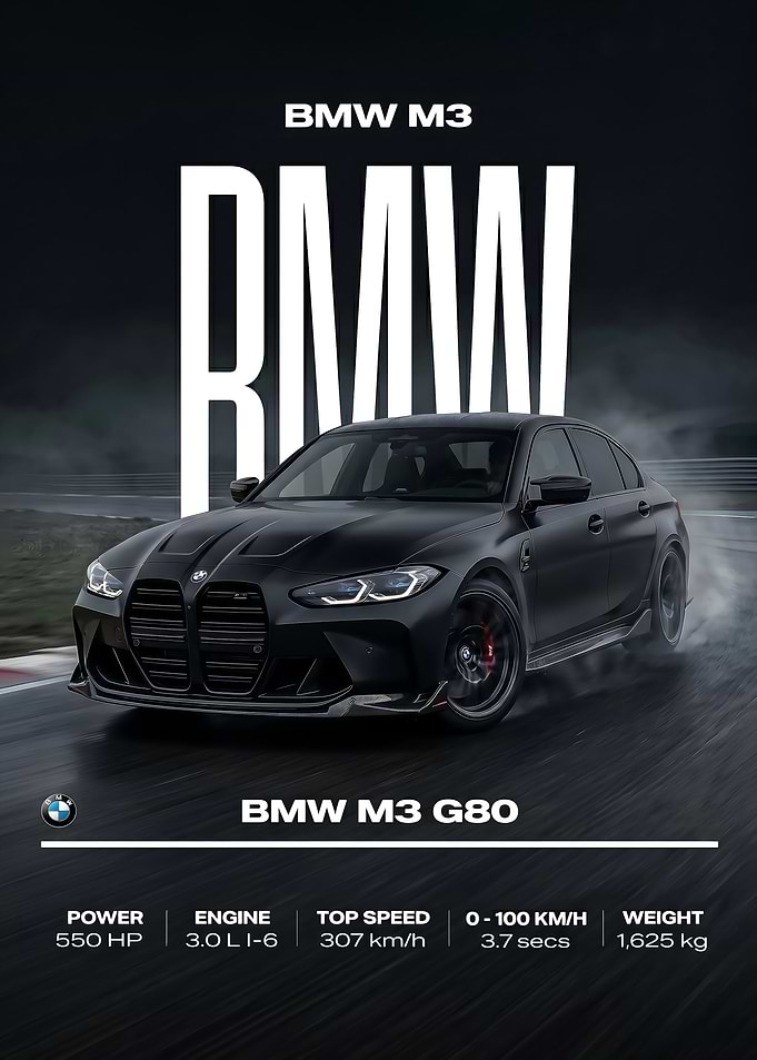 fast M3 G80 Specifications car Poster