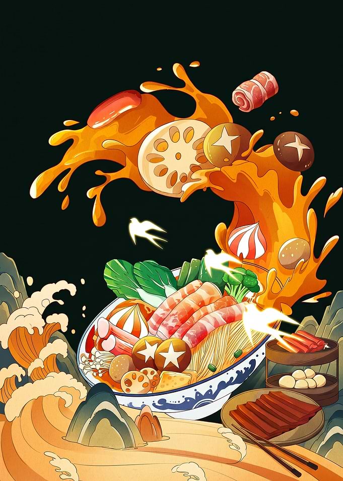 Hot Pot Feast with Splashing Broth