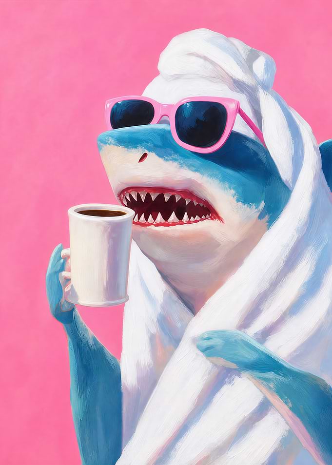 Shark Morning Coffee Vibes