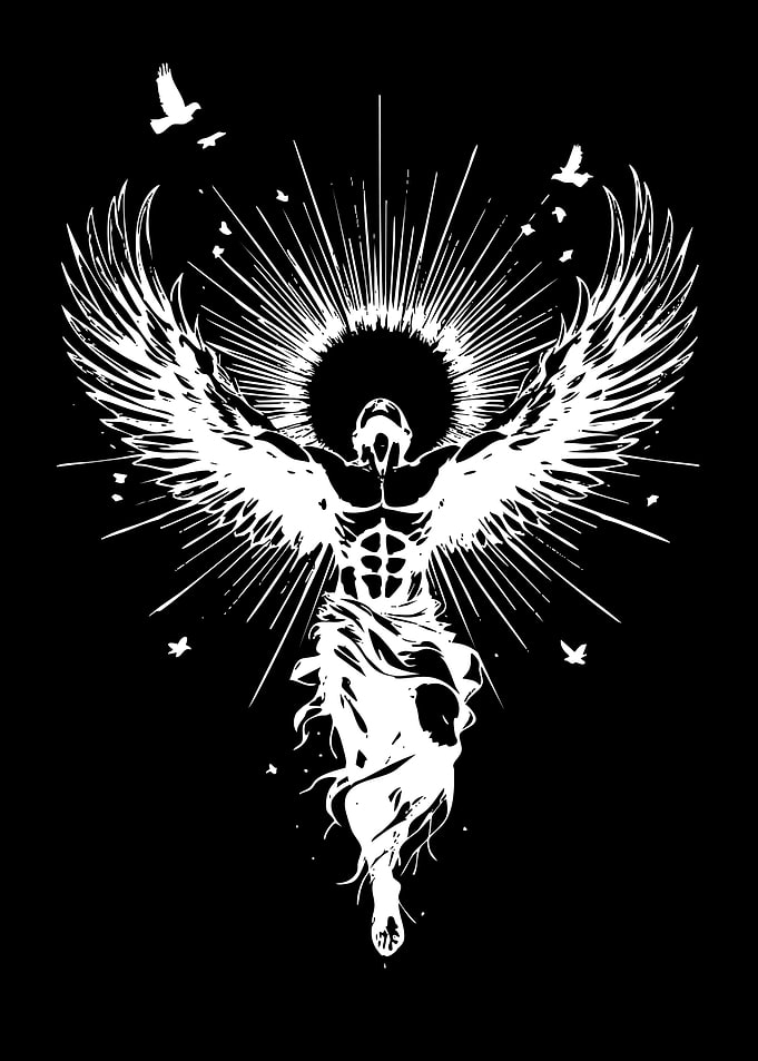 Angel with Wings and Halo
