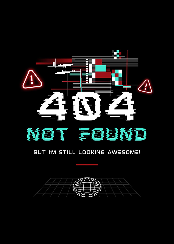 404 Not Found Glitch Art