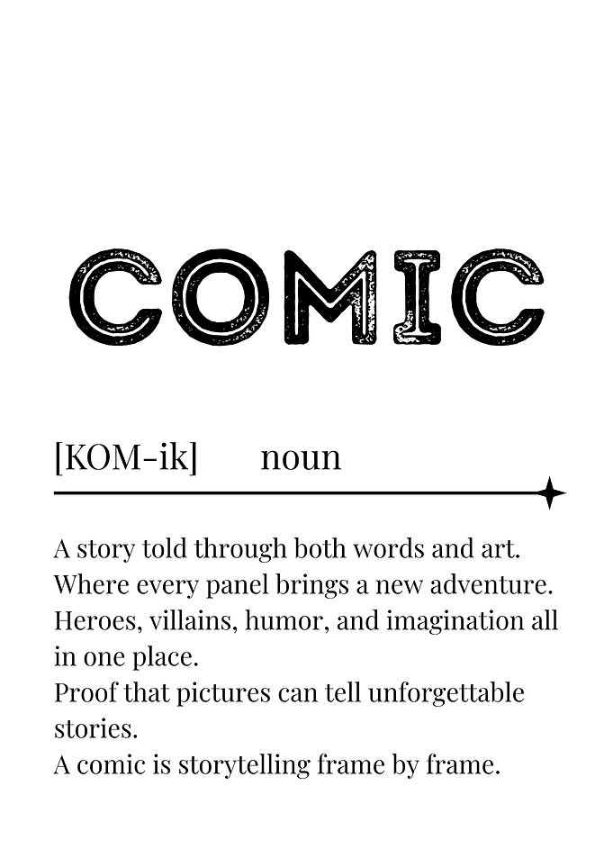Comic Definition Poster