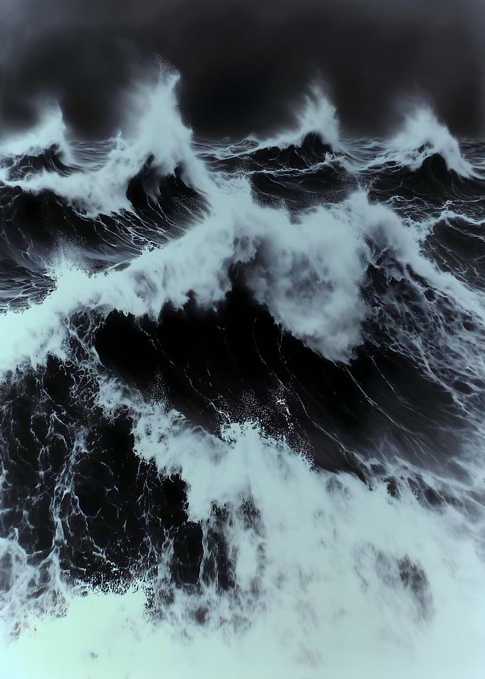 Stormy Seas with Crashing Waves