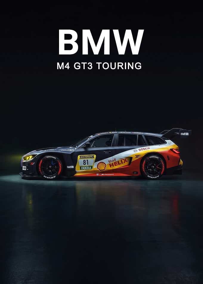 BMW M4 GT3 Touring Race Car poster