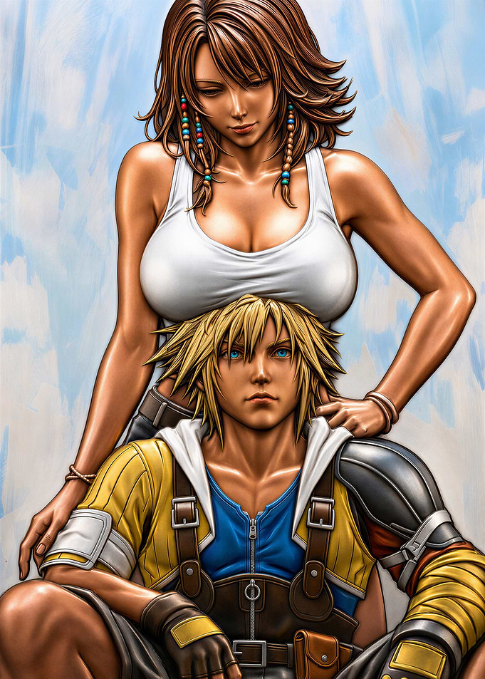 Tidus and Yuna from Final Fantasy X