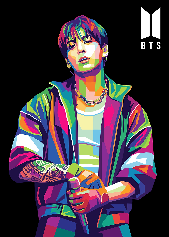 BTS Jungkook Pop Art Portrait