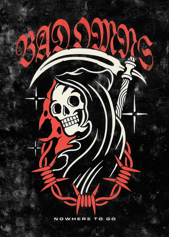 Grim Reaper with Barbed Wire