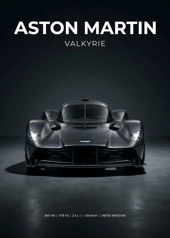 Aston Martin Valkyrie Hypercar Poster