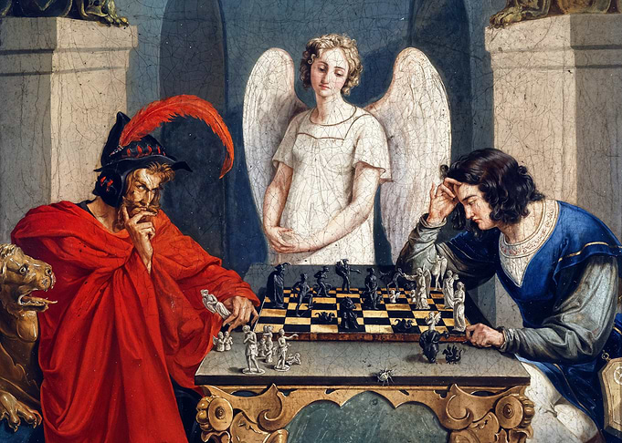 The Chess Players Allegorical Painting
