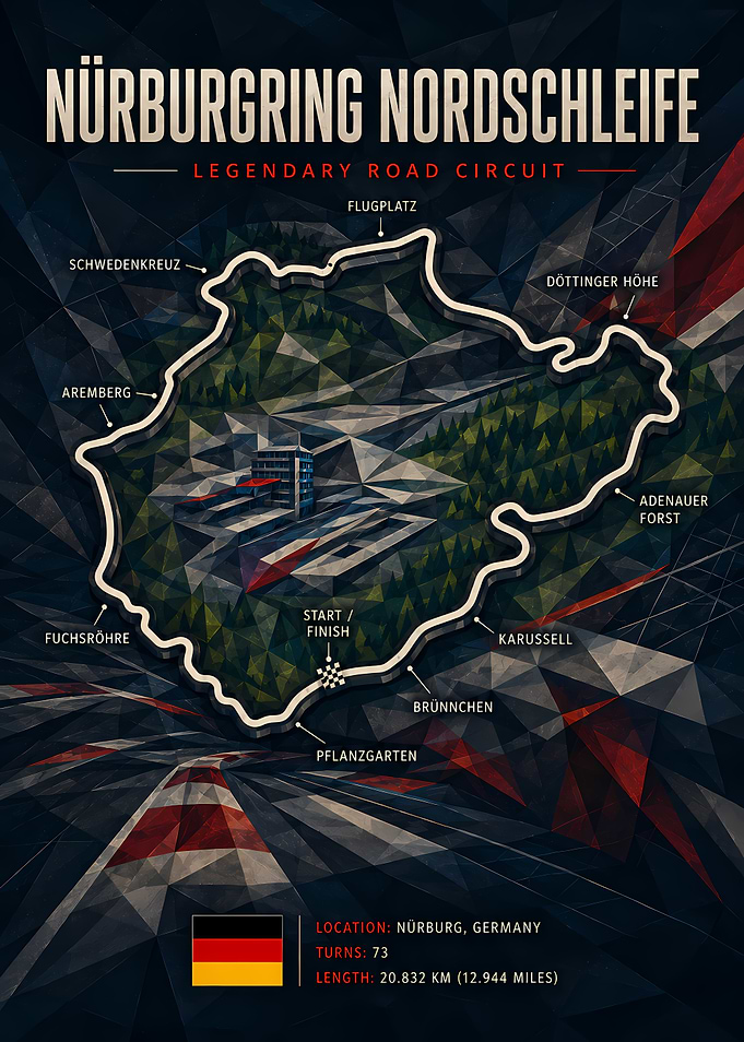 Nürburgring Nordschleife Map