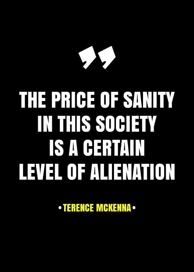 Terence McKenna Quote on Sanity and Alienation