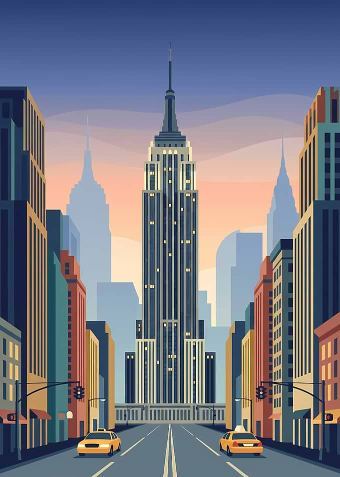 New York City Skyline at Dusk