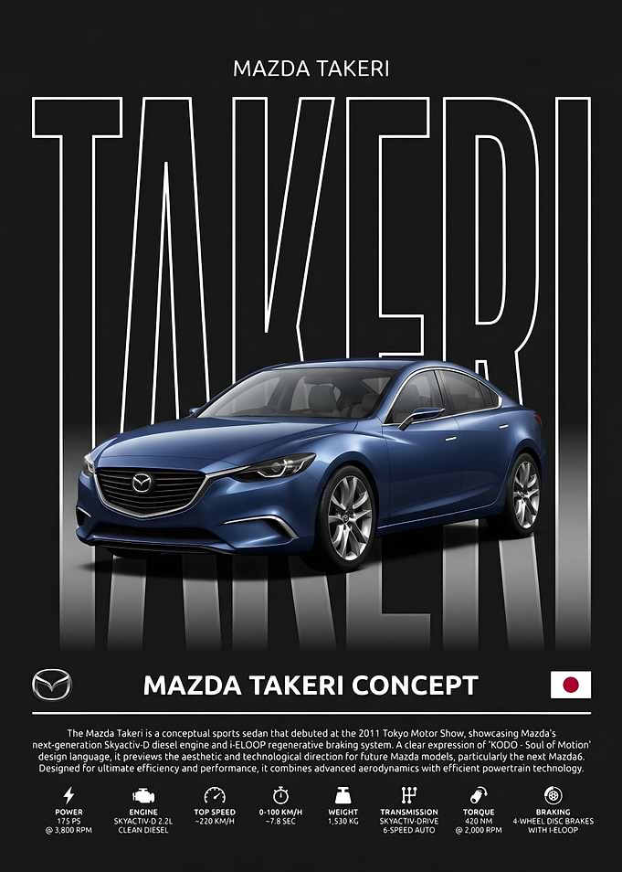 Mazda Takeri Concept Car Poster