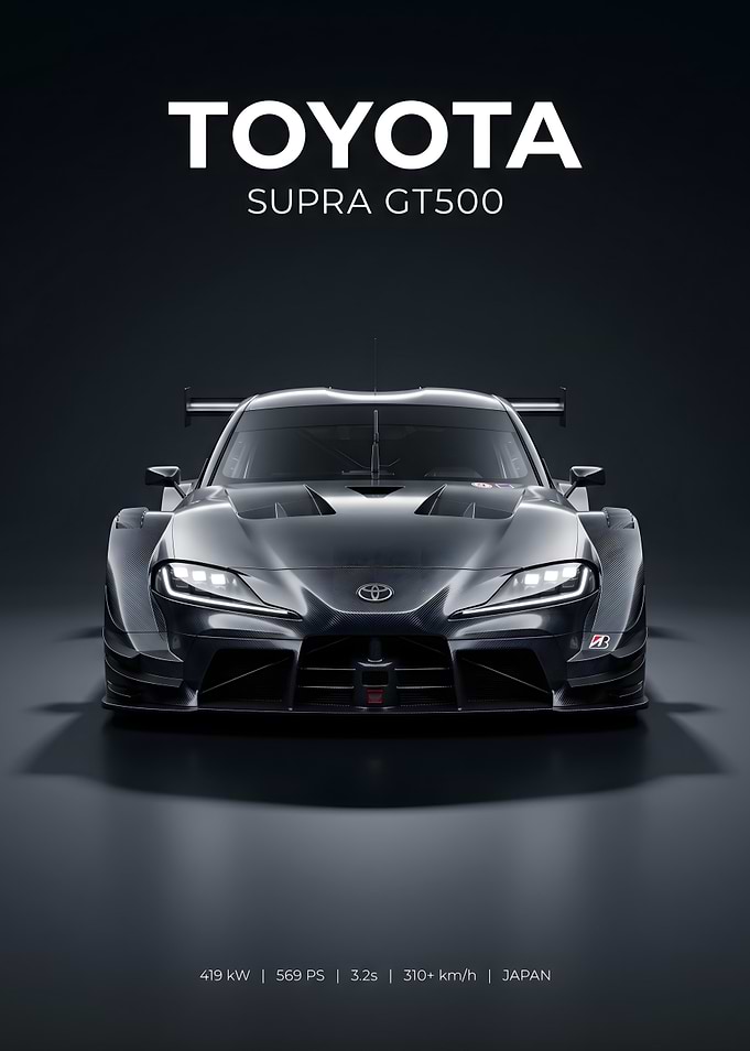 Toyota Supra GT500 Racing Car Poster