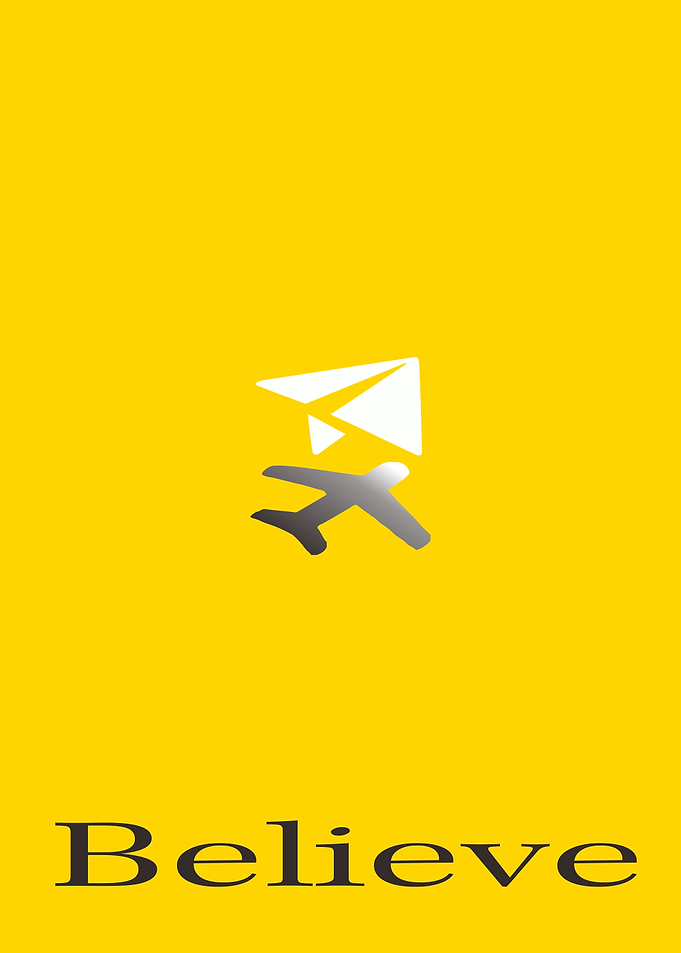 Believe with Airplane and Paper Plane