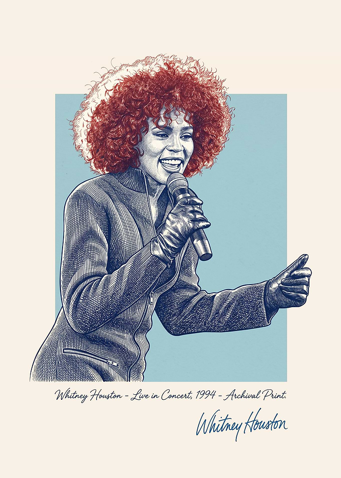 Whitney Houston Live Concert Poster