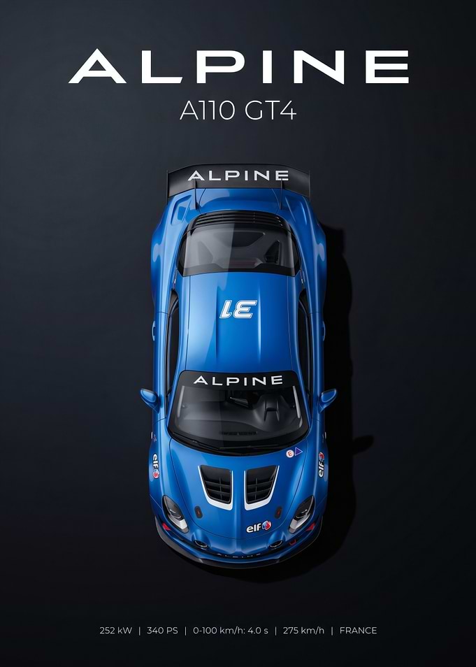 Alpine A110 GT4 Race Car