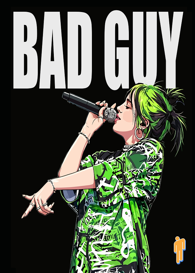 Billie Eilish 'Bad Guy' Illustration