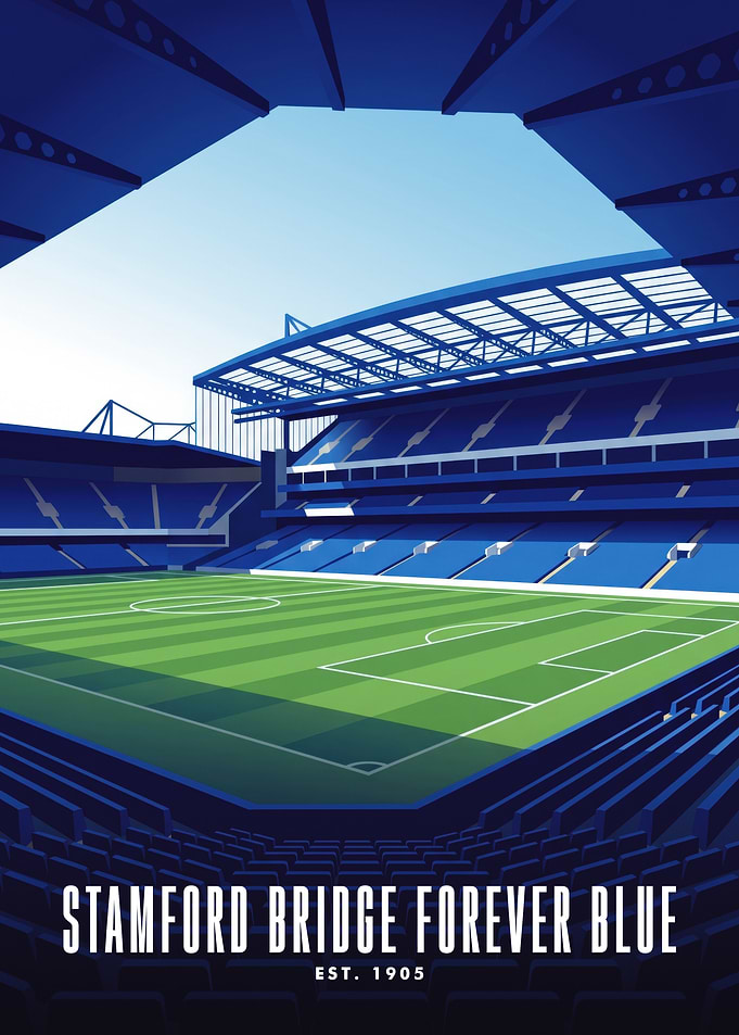 Stamford Bridge Forever Blue Poster