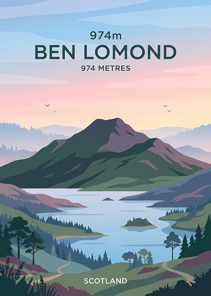 Ben Lomond Scotland Landscape Poster