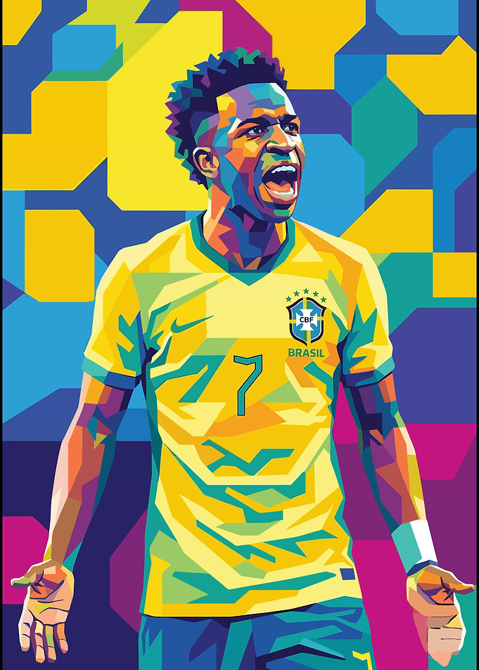 Vinicius Jr. Brazil Pop Art
