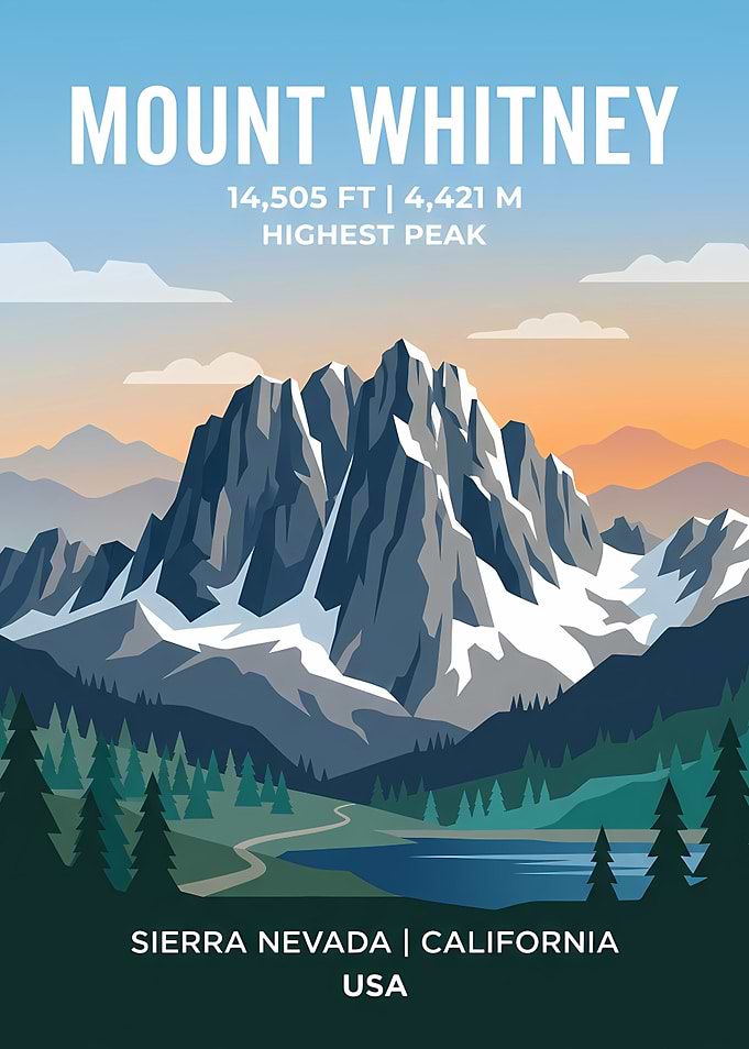 Mount Whitney Vintage Poster