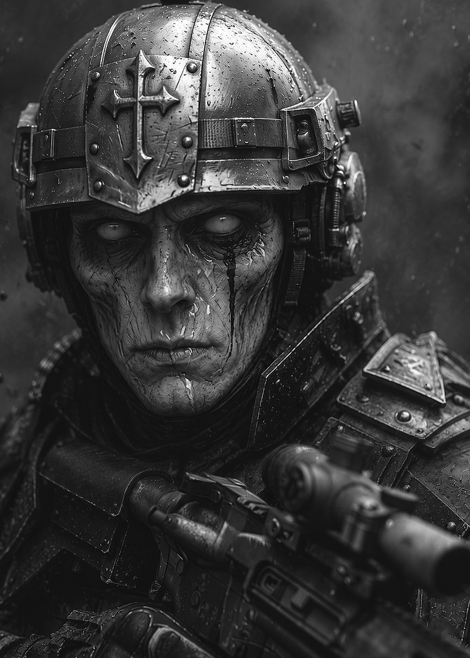 Pale Soldier Dark Fantasy Tactical Knight Medieval Warrior