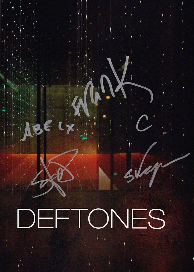 Deftones Band Autographed Poster