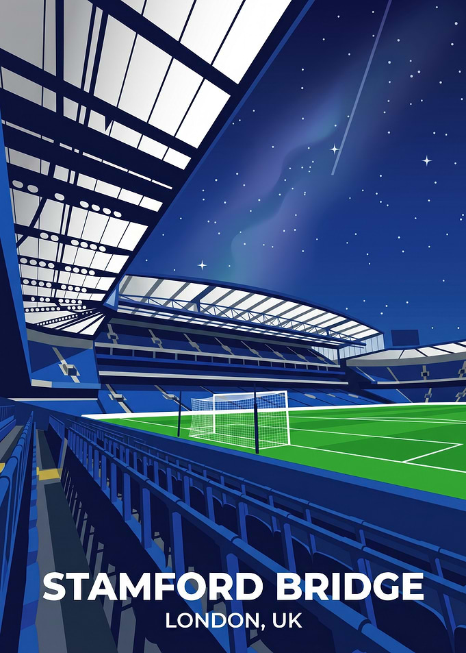 Stamford Bridge Stadium London Poster