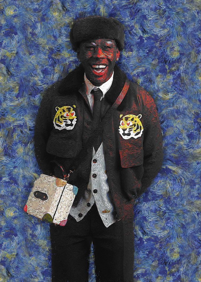 Tyler, The Creator in Starry Night Style