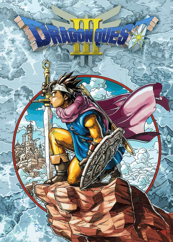 Dragon Quest III Hero on Cliff