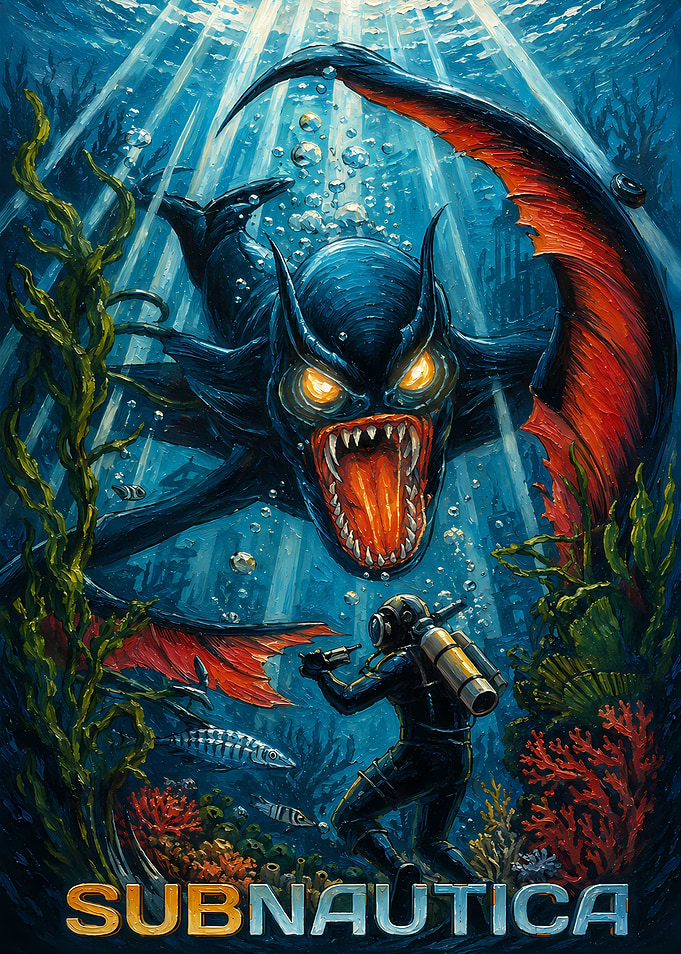 Subnautica Reaper Leviathan Underwater Encounter