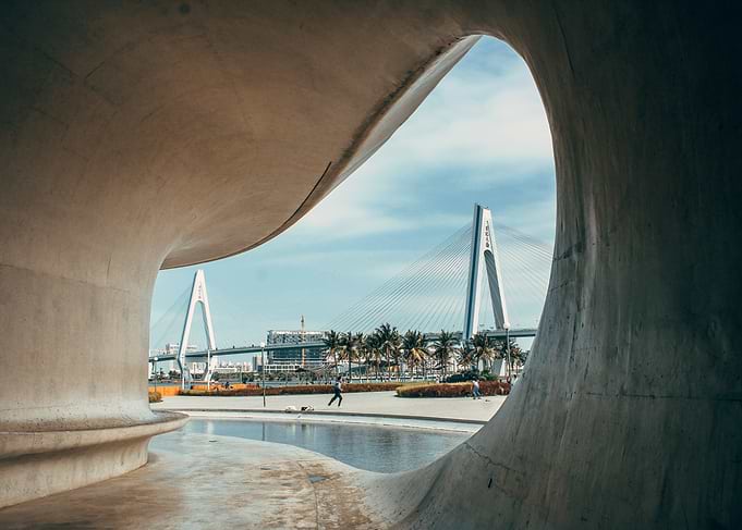 Wormhole Library View of Century Bridge, Hainan